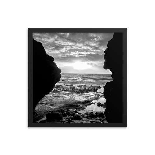 FRAMED PHOTO - Honolulu, Hawaii, Wall Art, Sunset, Mountains, Beach, Ocean, Aerial View, Canvas Wall Art, shops Tropical, Forest