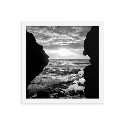 FRAMED PHOTO - Honolulu, Hawaii, Wall Art, Sunset, Mountains, Beach, Ocean, Aerial View, Canvas Wall Art, shops Tropical, Forest