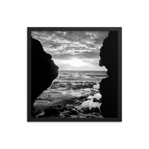 FRAMED PHOTO - Honolulu, Hawaii, Wall Art, Sunset, Mountains, Beach, Ocean, Aerial View, Canvas Wall Art, shops Tropical, Forest