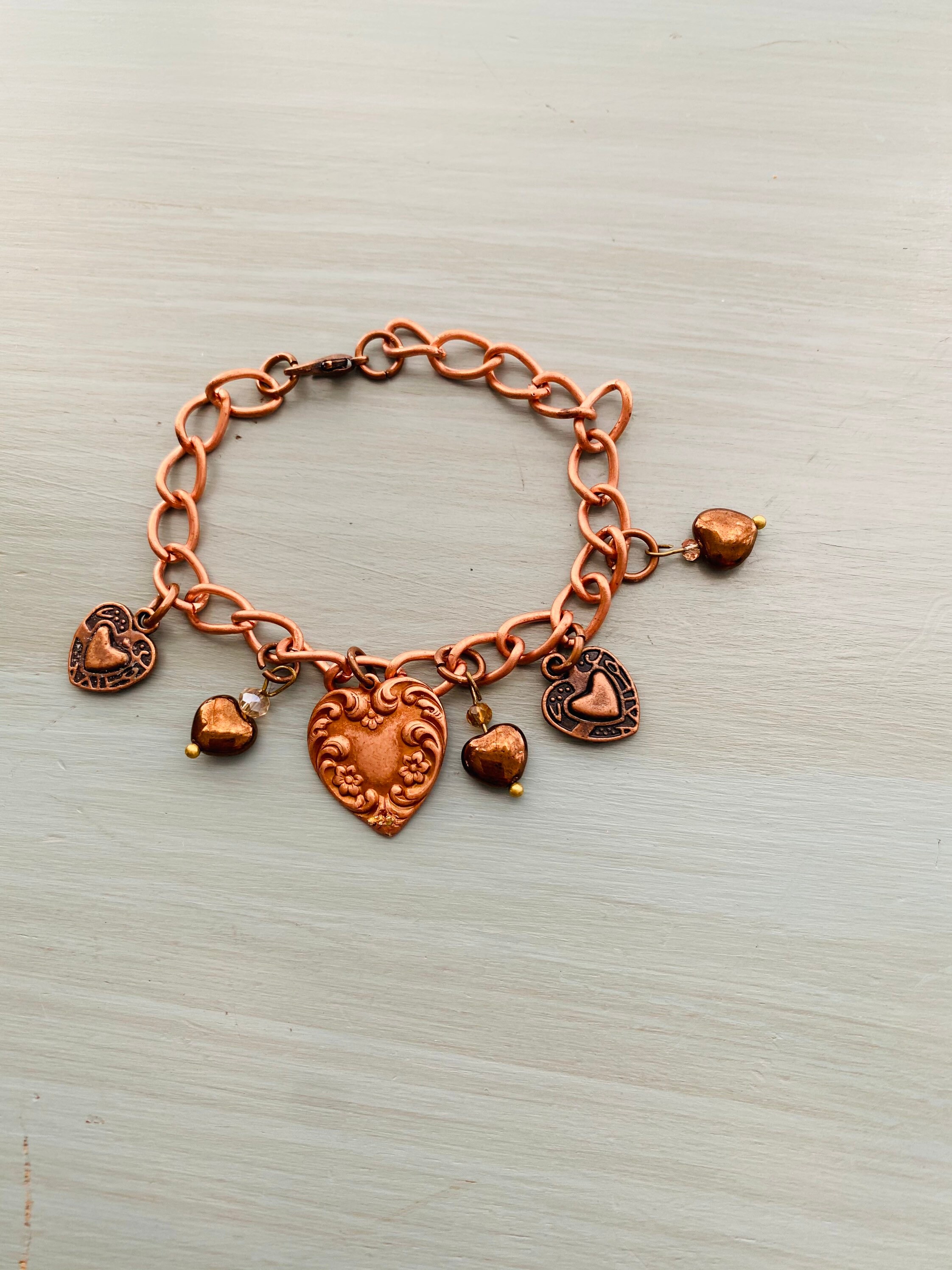 Copper heart hotsell bracelet paparazzi