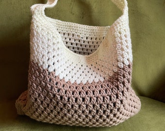 Crochet Tote Bag, Market Bag, Handmade