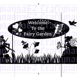 Welcome to the fairy garden svg/dxf/png