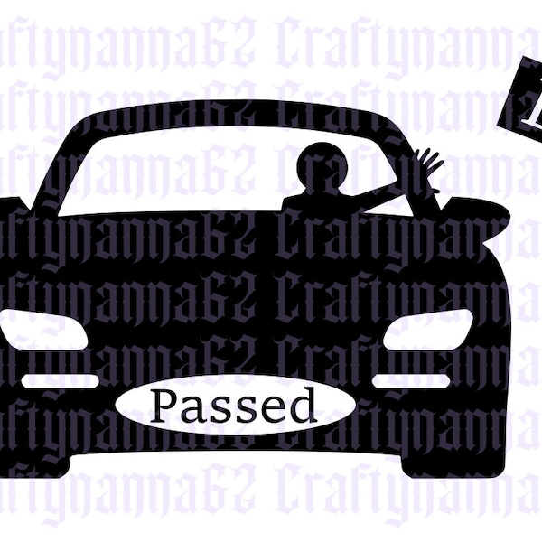 Passed Driving test svg/dxf/png