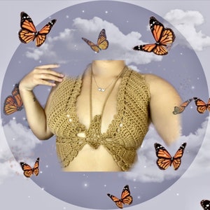 Butterfly Crochet Top