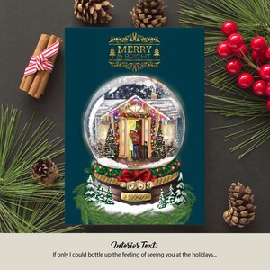 Conception de globe de neige SEULEMENT 2020 Pack de carte de vœux de vacances