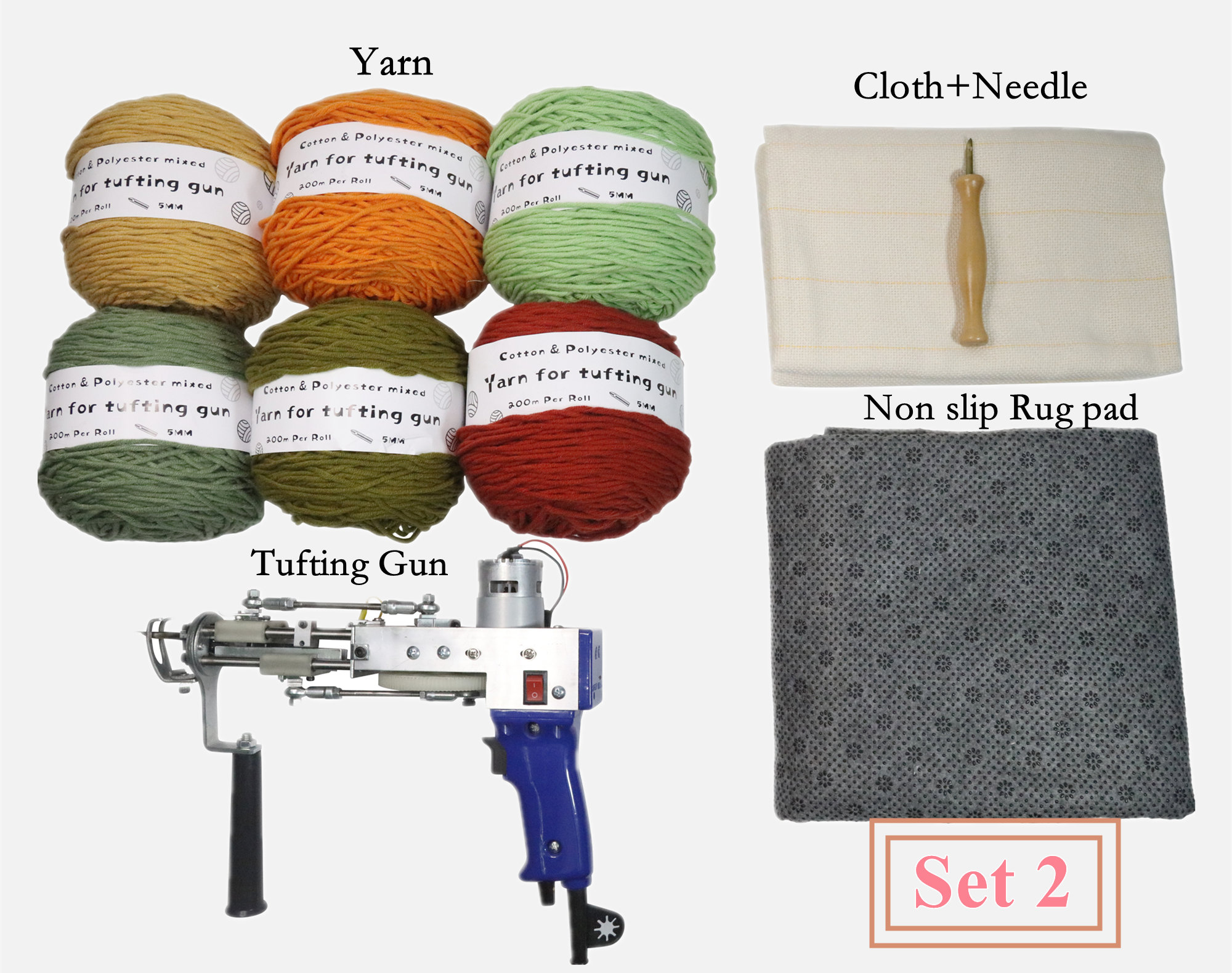 Tufting Rug Making Kit Tufting Gun Tufting Cloth FabricRug Etsy