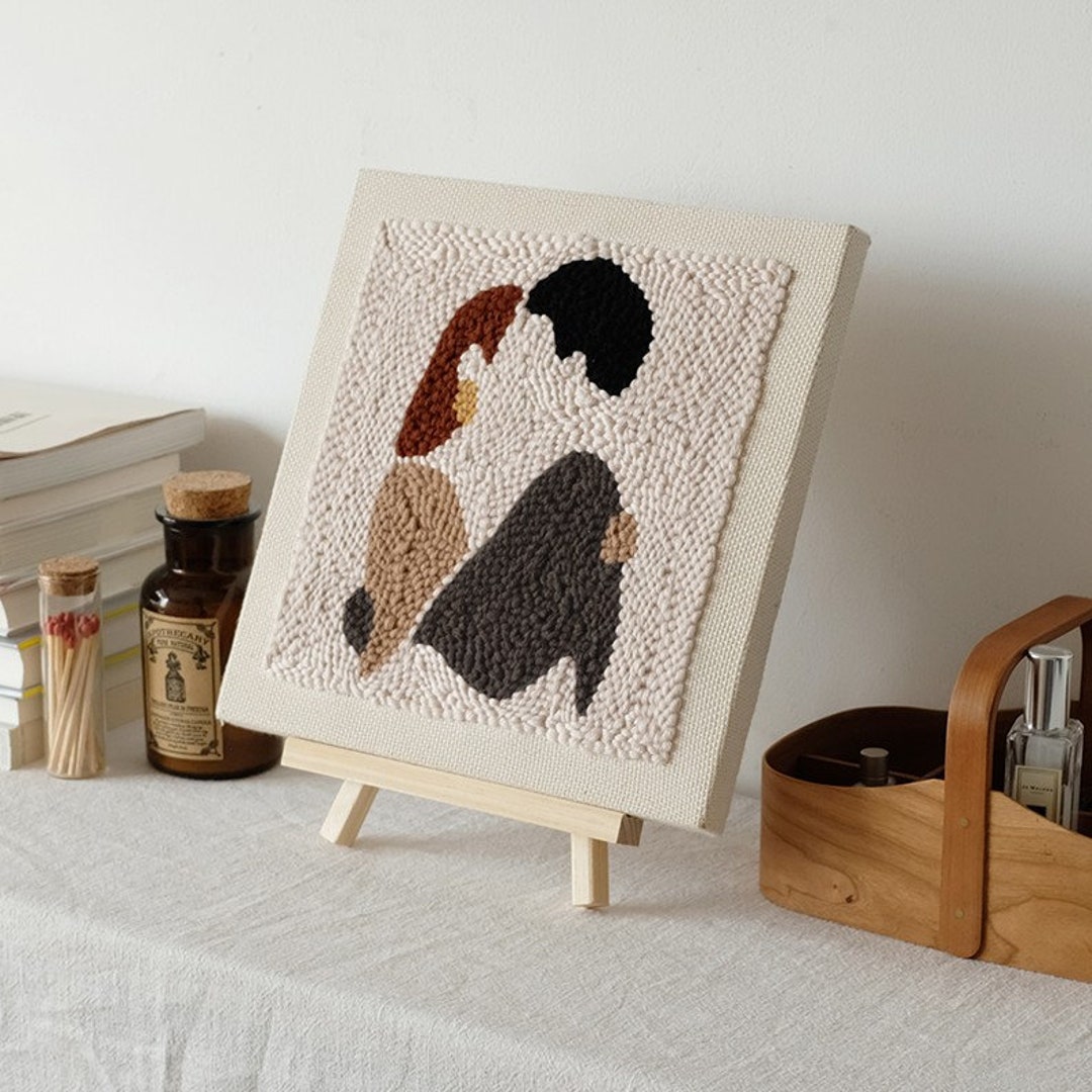 Lover Punch Needle Kit for Wall Decor, Punch Embroidery Kit, DIY Home ...