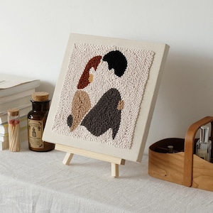 Nähnadel Set für Liebhaber, Lochnadel Set für Wanddeko, Diy Home Decor Wandkunst, Basteln Geschenk, Liebhaber Geschenk, 22 x 22 cm