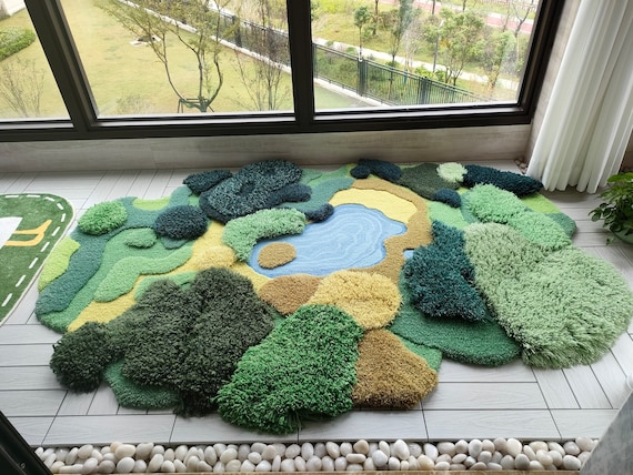 Moss Rugs Hand Turfted Wool Rugs Carpet for Kid's Room,forest Rug,3d Area  Turfting Rugs Carpet,moss Rug,meadows Carpet ,kid's Carpet. -  Denmark