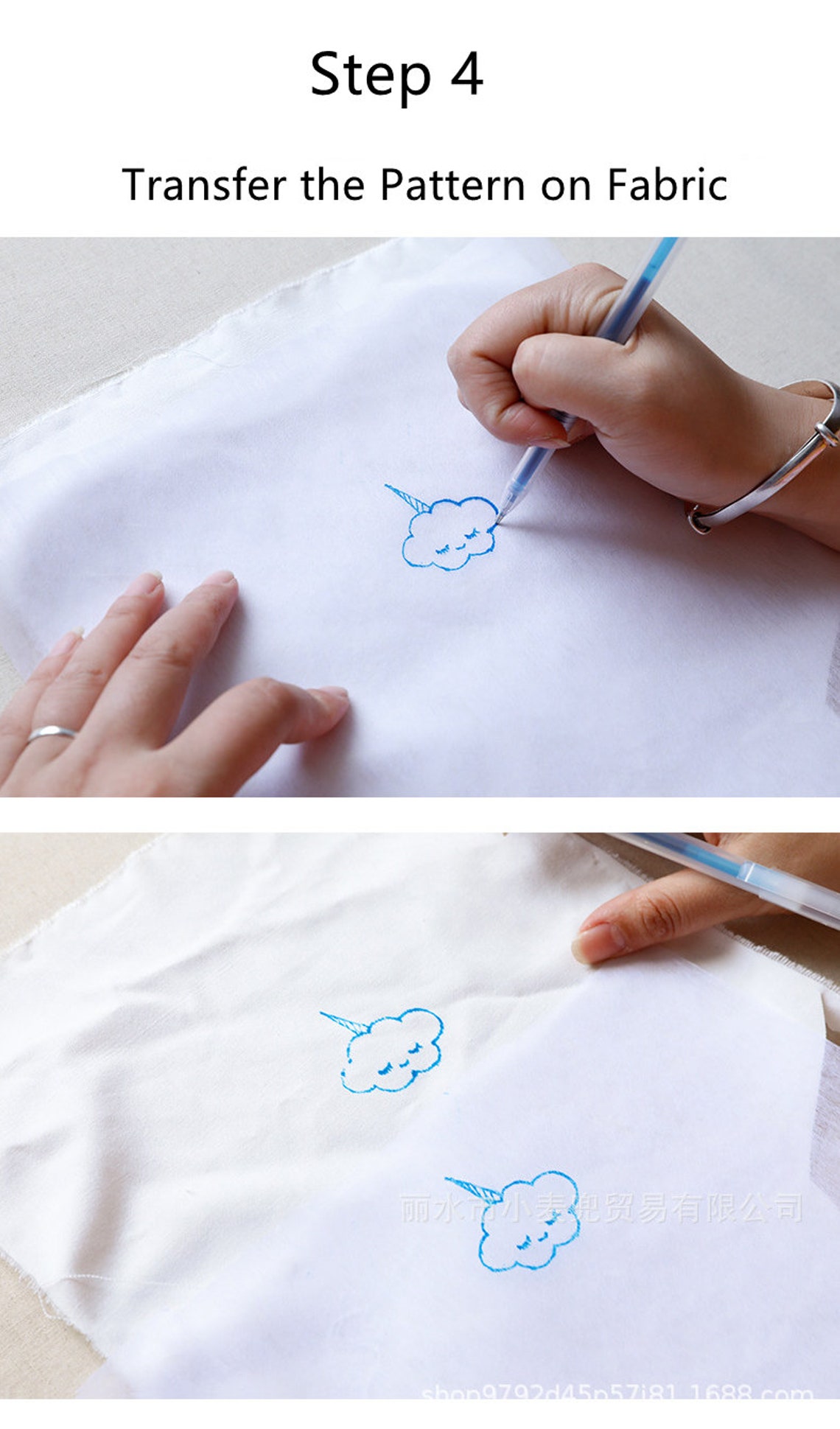 Set of 4Pcs Embroidery Transfer Paper 1 pcs Water soluble Pen Etsy