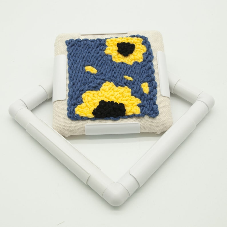 Square Embroidery Hoop Punch Needle Embroidery Frame Cross Etsy