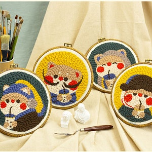 Funny Punch Needle Full Kit for Beginner Punch Needle  Embroidery Craft Kids&#39; Adults Crafter&#39;s Gift