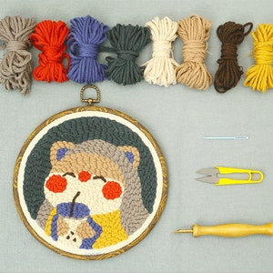 Funny Punch Needle Full Kit for Beginner Punch Needle  Embroidery Craft Kids&#39; Adults Crafter&#39;s Gift