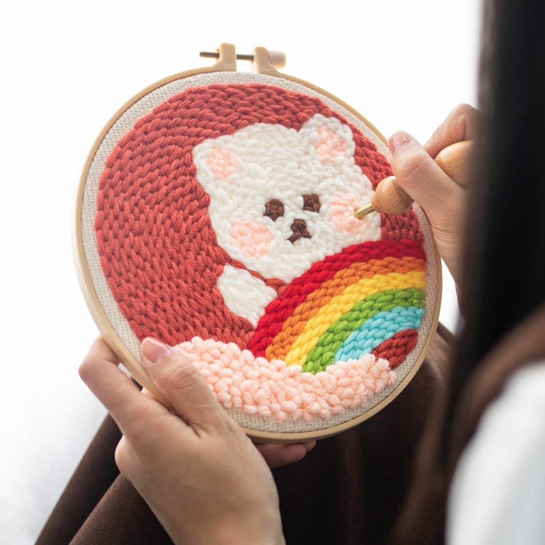 Funny Punch Needle Embroidery Starter Kits for Adults Kids With ...
