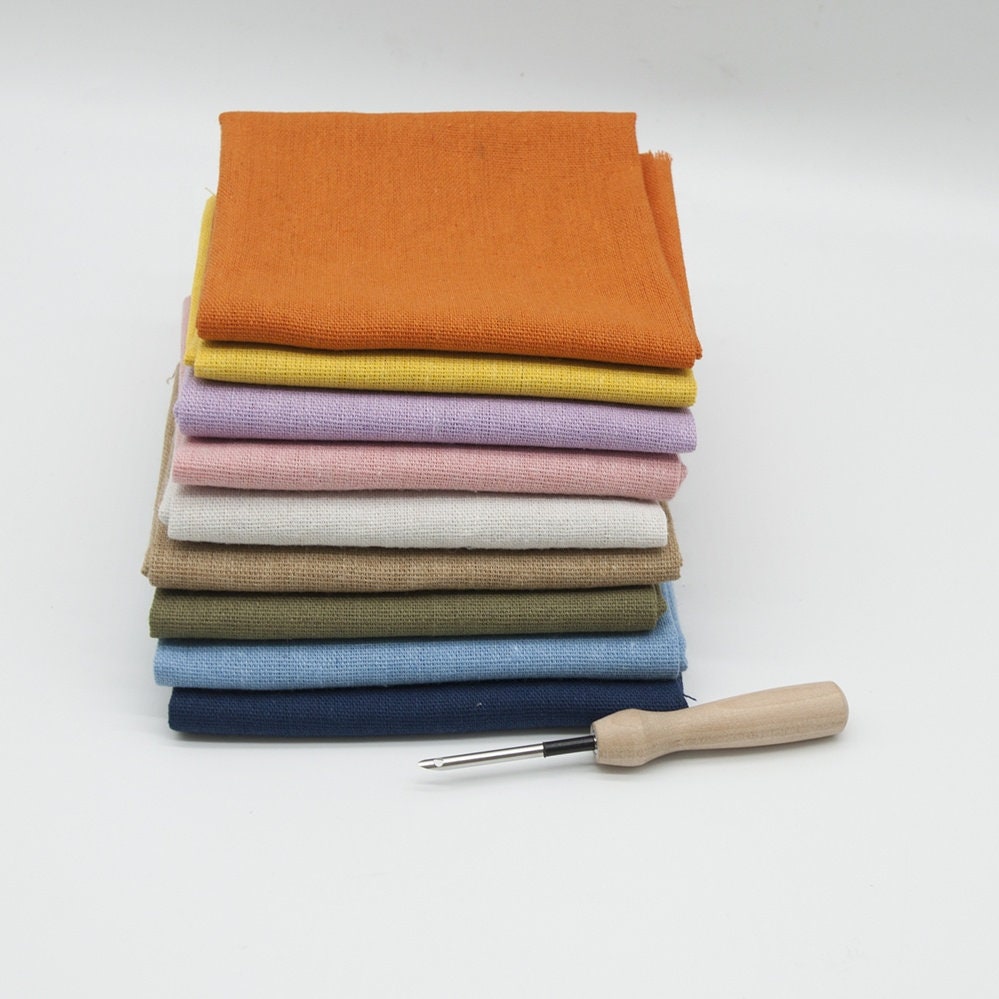 9 Colors Fabric for Punch Needle Embroiderywooden Punch Etsy