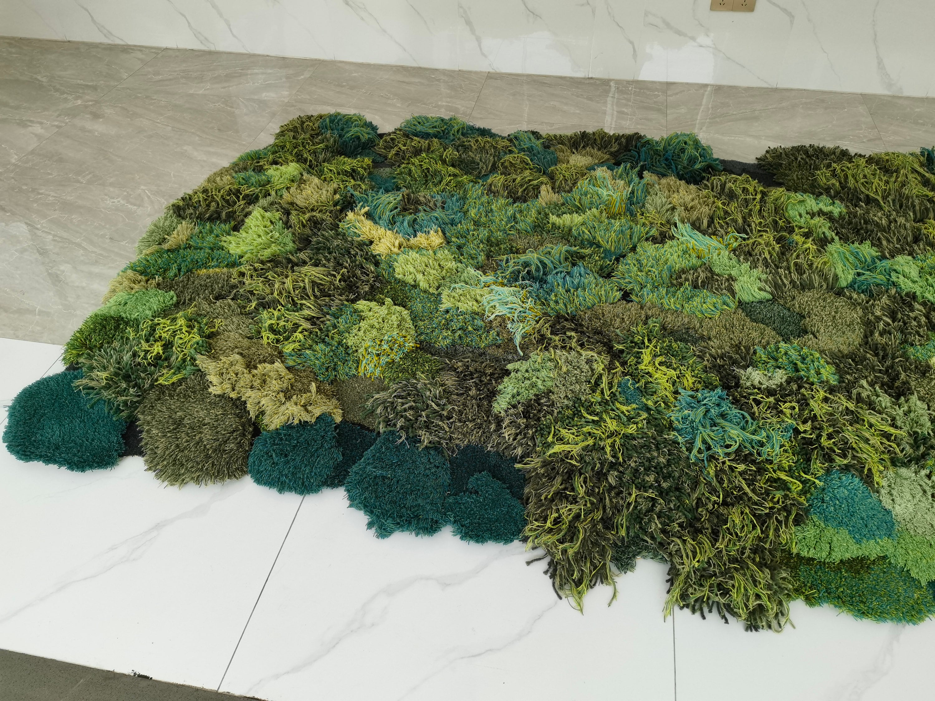 Custom Thick Moss Rug,turfted Wool Rug ,foerest Artificial Area Rug ...