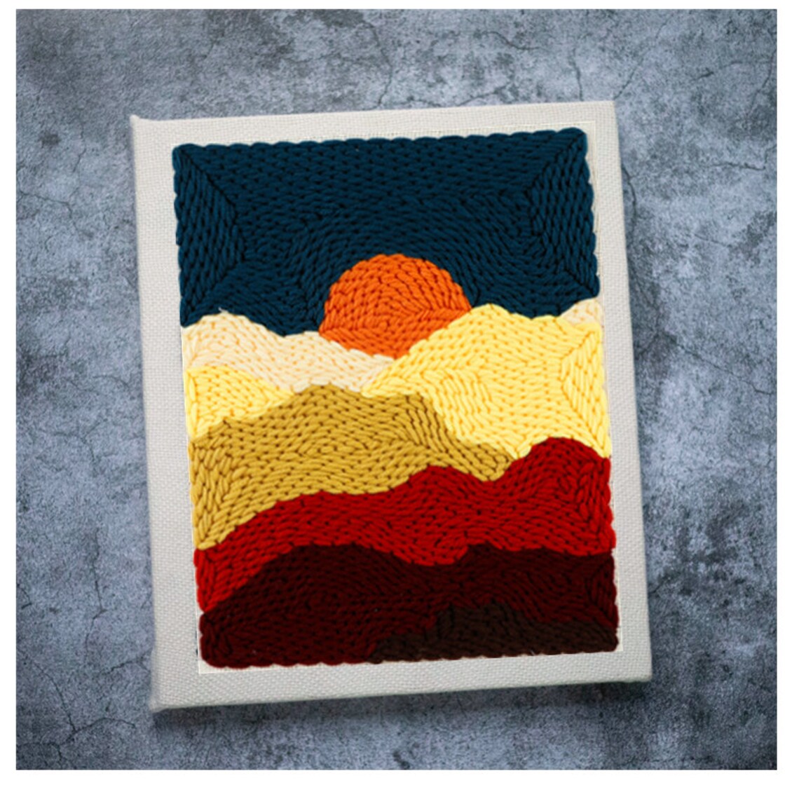 Sunset Punch Needle Full Kits for Beginner with Instructions Etsy