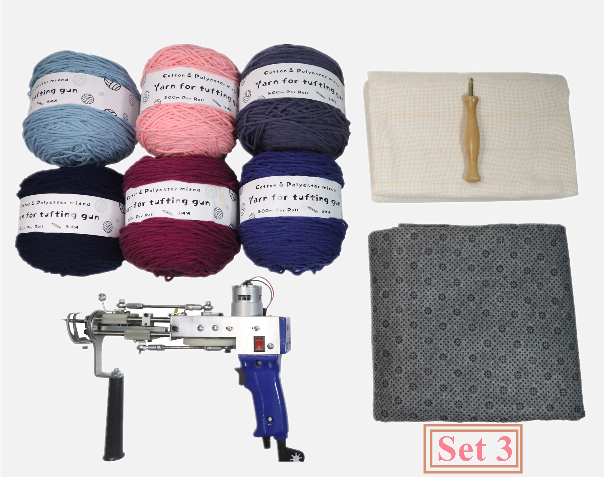 Tufting Rug Making Kit Tufting Gun Tufting Cloth FabricRug Etsy