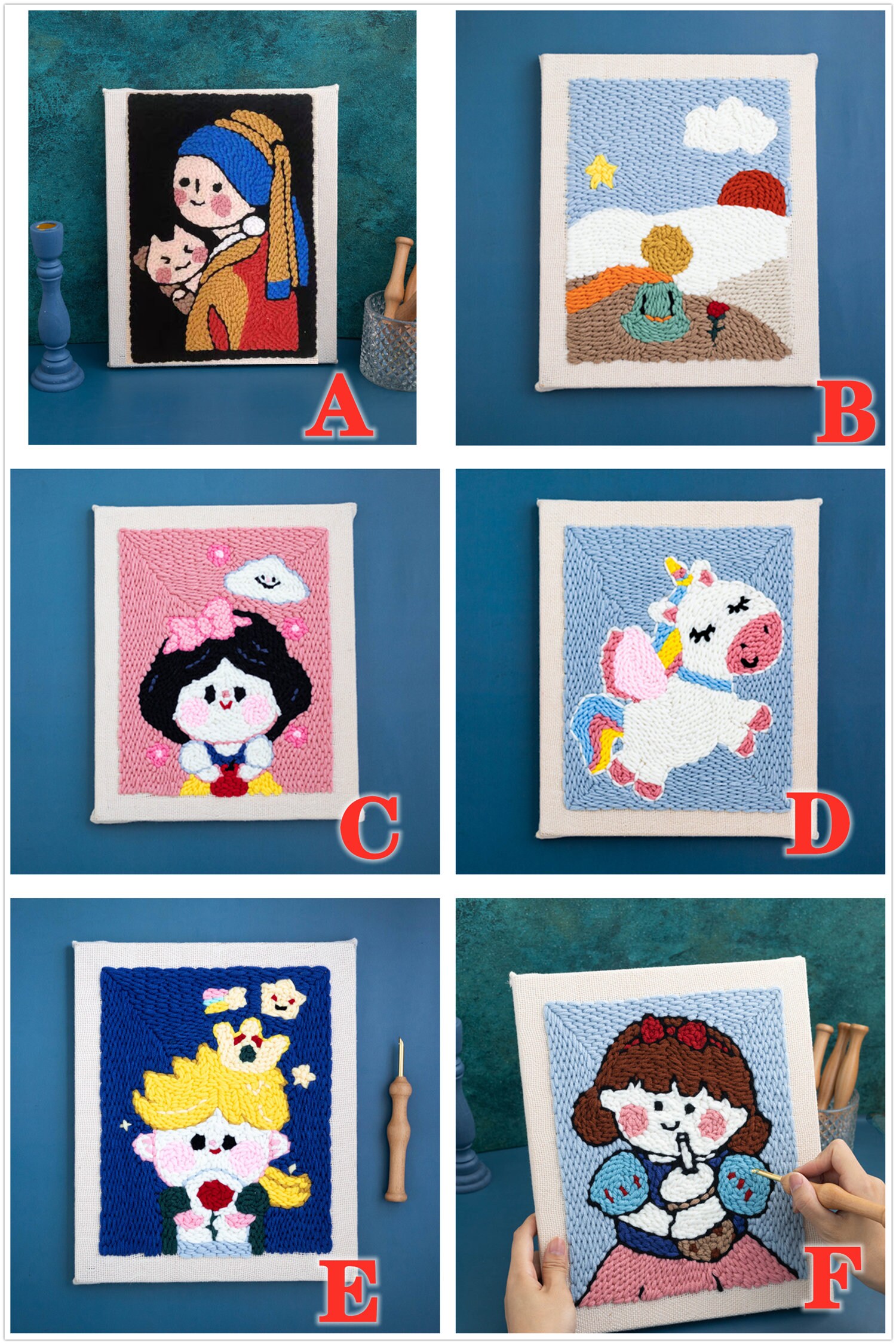 Punch Needle Starter Kit for Beginner Kids Adults Rug Hooking Etsy