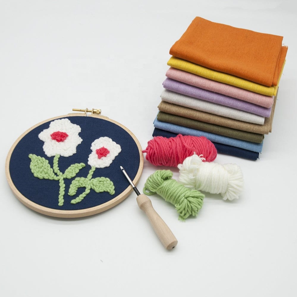 9 Colors Fabric for Punch Needle Embroiderywooden Punch Etsy