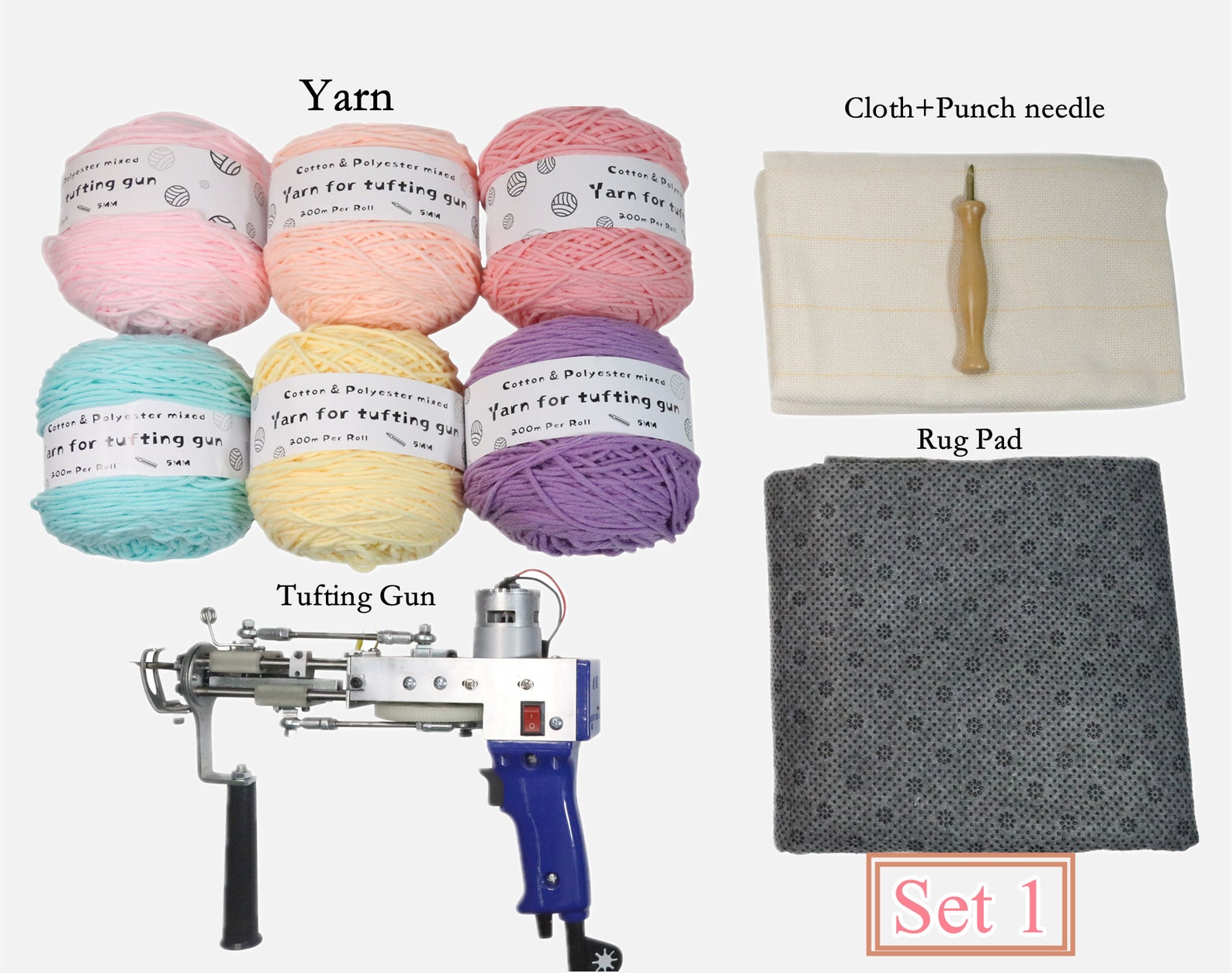 Tufting Rug Making Kit Tufting Gun Tufting Cloth FabricRug Etsy