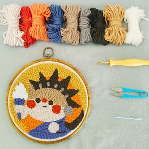 Cute Design Punch Needle Full Kit for Beginner Punch Needle  Embroidery Craft Kids&#39; Adult Gift