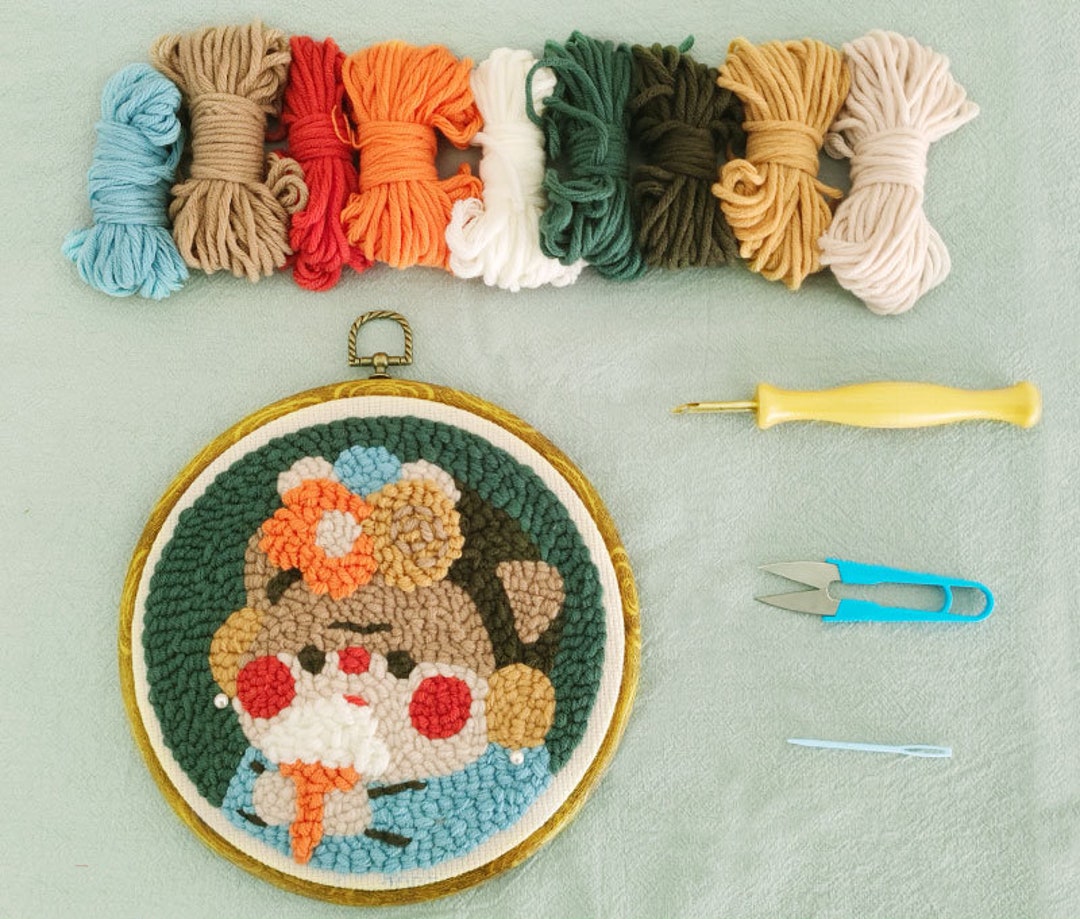 Funny Punch Needle Full Kit for Beginner Punch Needle Embroidery Craft ...