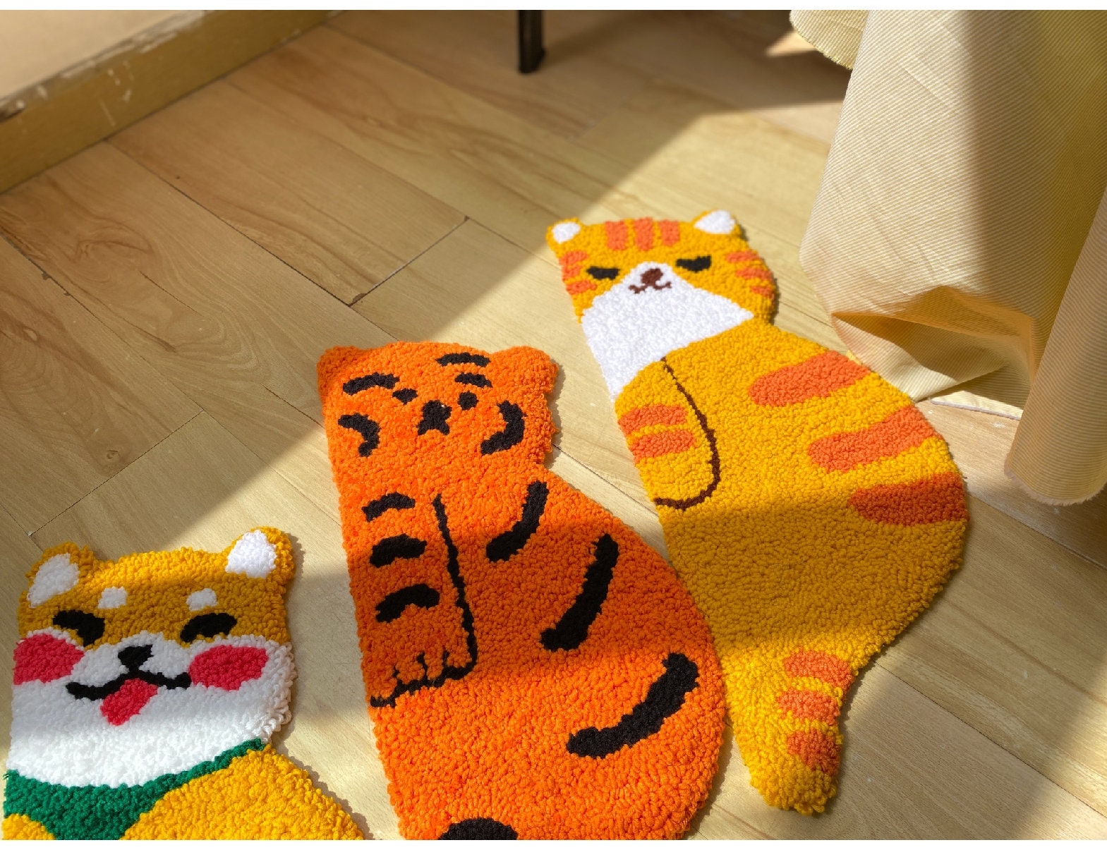 Cute Animals Rug Making Kit DIY Rug Punch Needle Kit Etsy