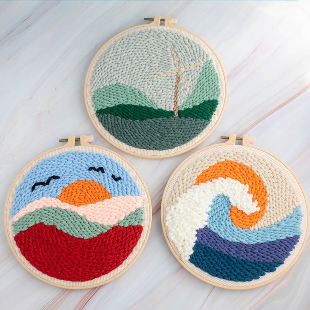 Punch Needle Kit Rug Set Embroidery Kits for Beginner Starter Kits