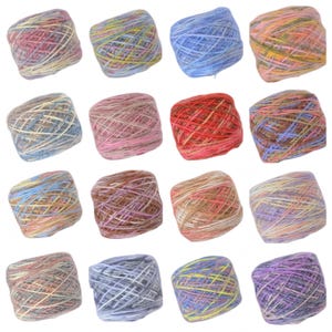 Hilo de imitación de ardilla teñido en degradado de 290 g, hecho a mano, tejido a crochet, hilo mezclado para bufandas, gorros y suéteres abrigados, 2 piezas = 290 g, 23 colores.