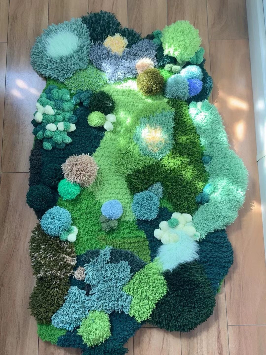 Wonder Forest Rugs 3D Area Abstract Rugs Hand Hooked Moss Rugs Handmade ...