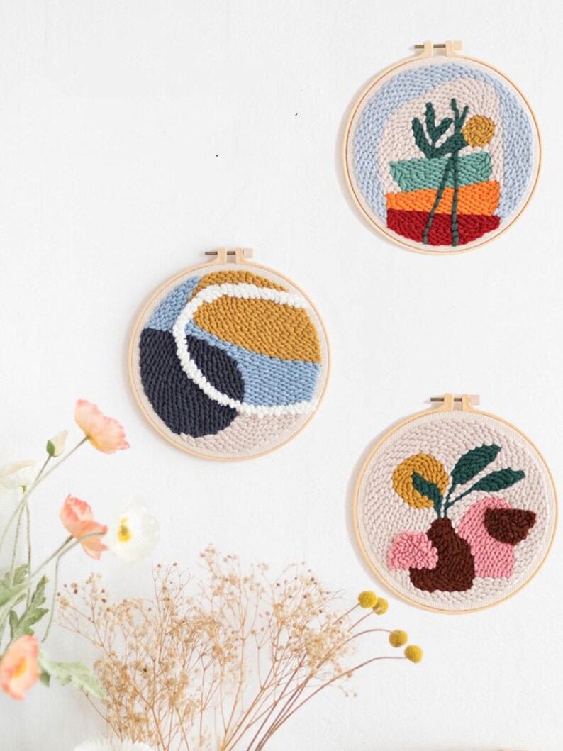 Punch Needle Full Kits for Beginner With Instructions 8 Etsy