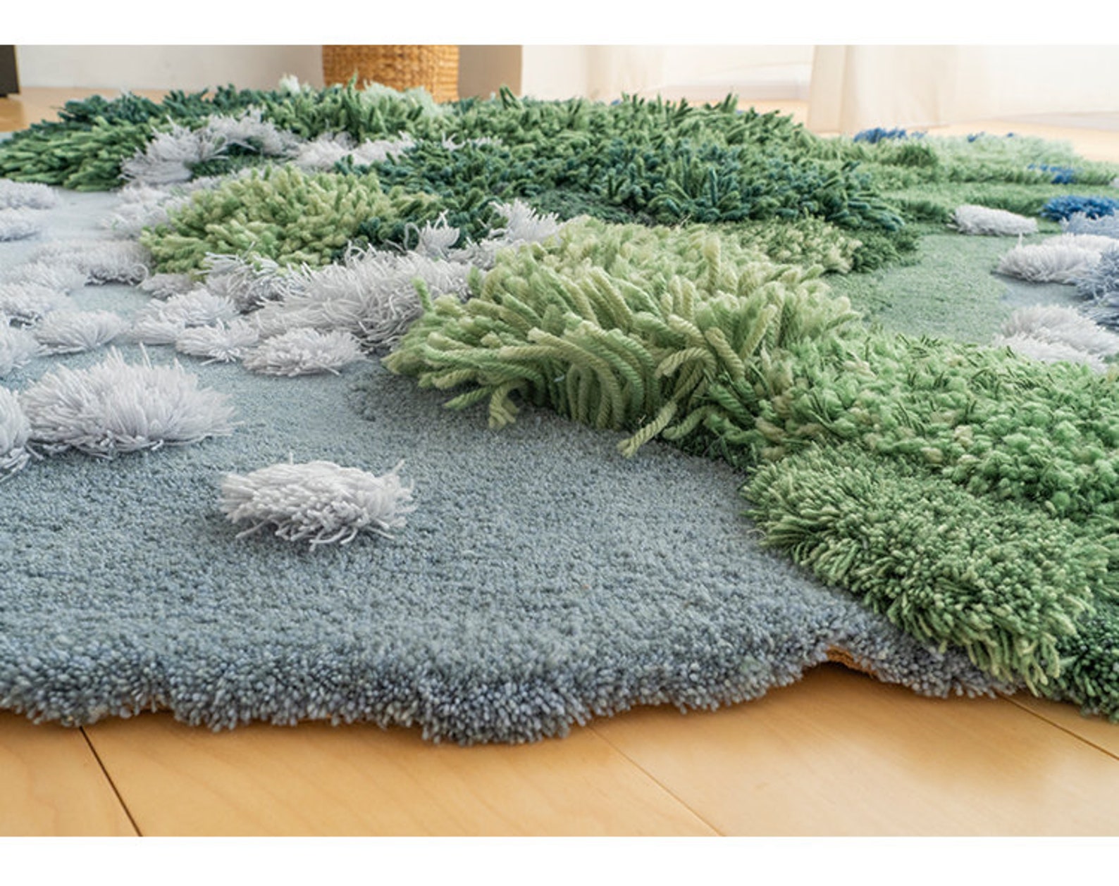 Moss Rugs Hand Turfted Wool Rugs Carpet for Kid's Etsy