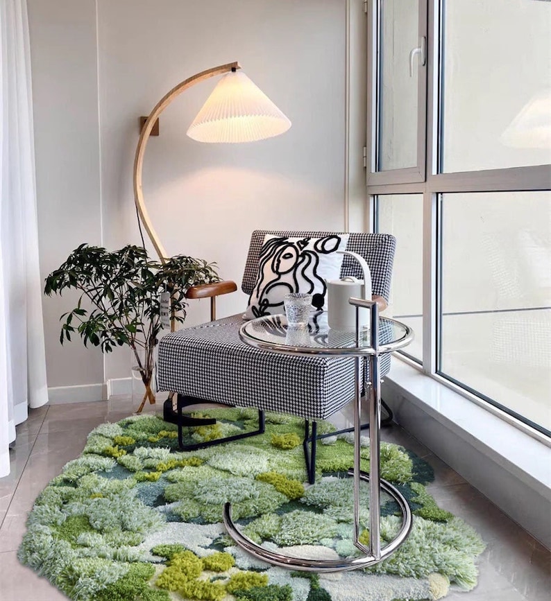 Art Rugs,3D Turfting Rugs ,Hand Turfted Wool Rugs,Moss Rugs,Forest Rugs,Kid's Room play rugs,Artificial Grass Rug,Customized Rugs, image 1