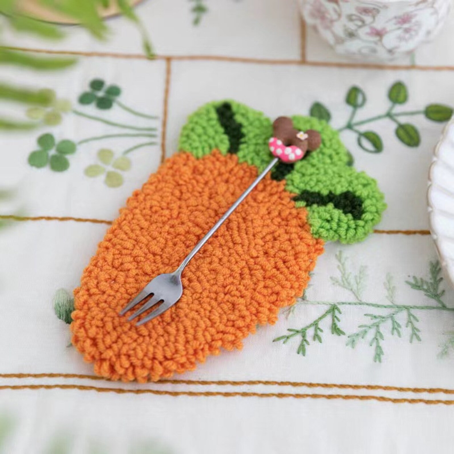 Fruits Punch Needle Coaster Full Kit for Starter DIY Punch Coaster