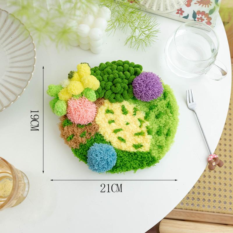 DIY Moss Punch Needle Coaster Full Kit for Starter Forest Punch Coaster ...