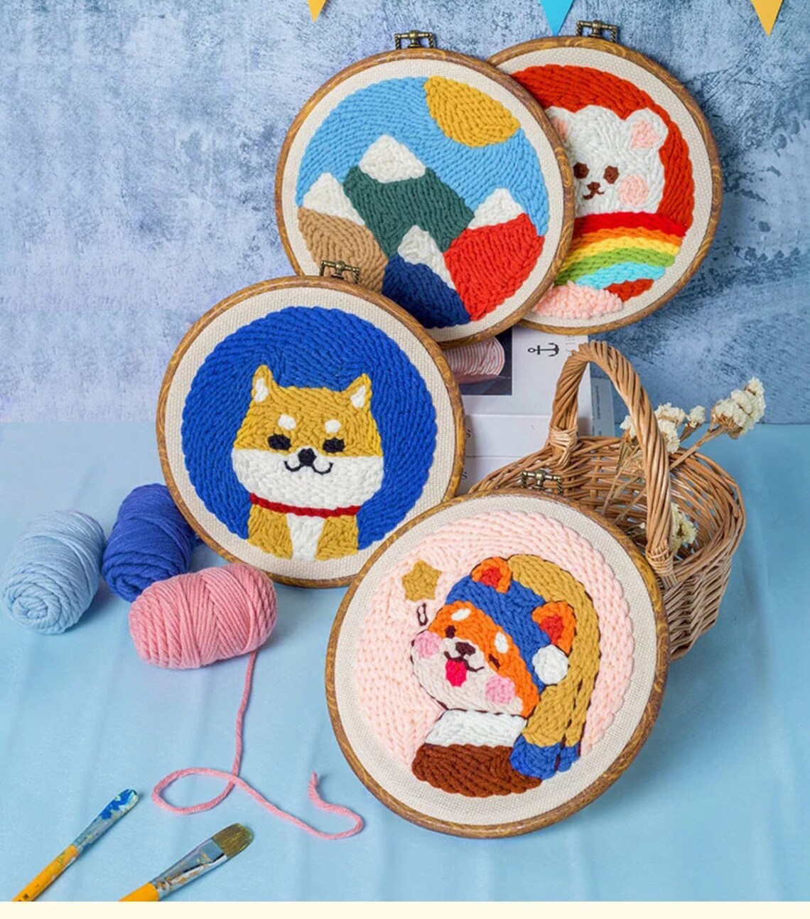 Funny Punch Needle Embroidery Starter Kits for Adults Kids | Etsy