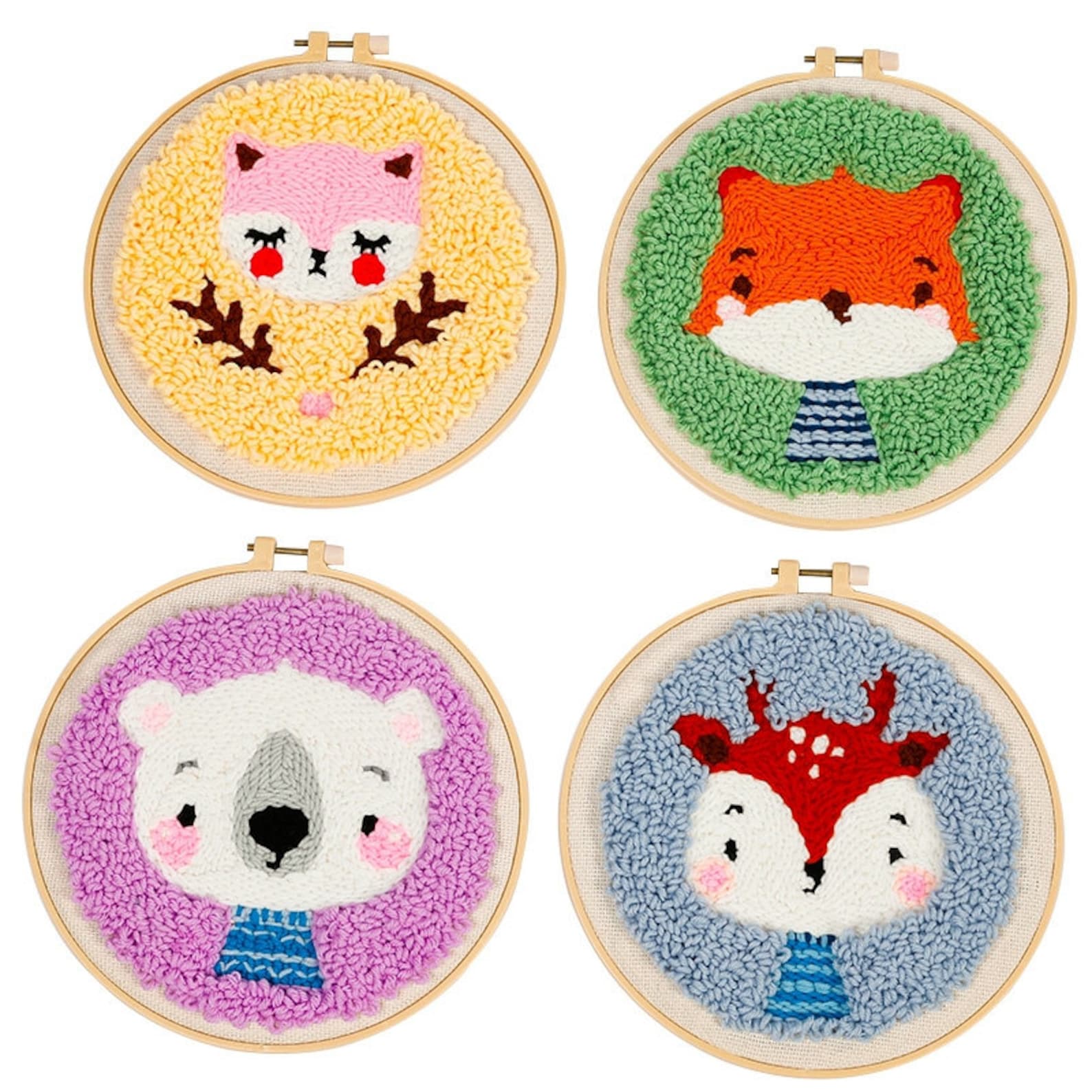 Punch Needle Embroidery Starter Kits for Adults Kids With Instructions ...