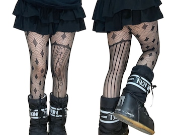 Collants asymétriques noirs alternatifs