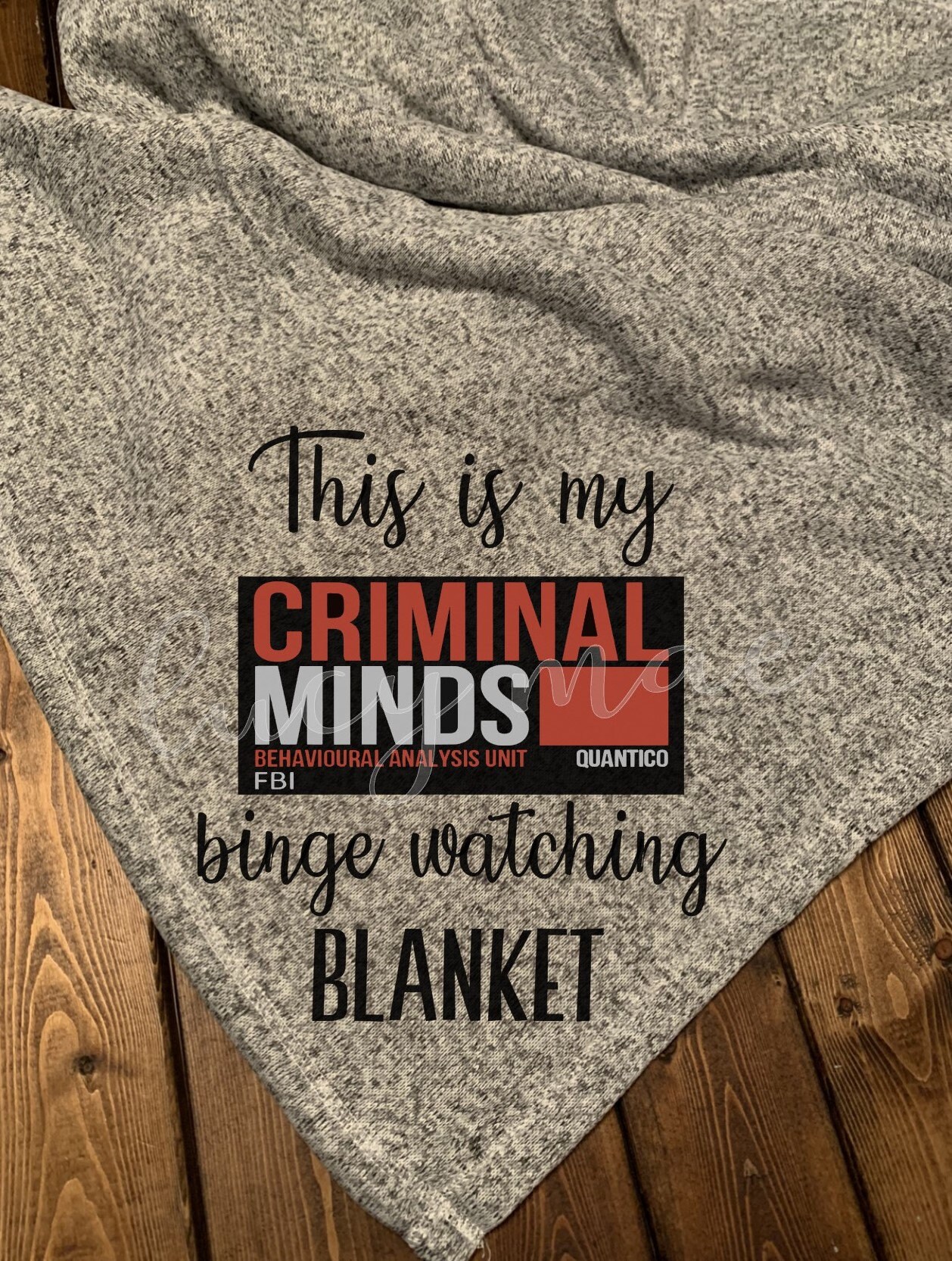 Criminal Minds Binge Watching Blanket Sweater Fleece Blanket Etsy