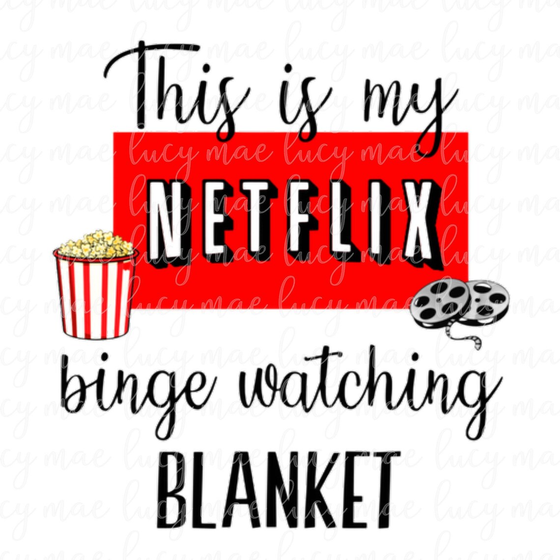 Netflix Binge Watching Blanket Blanket Design Digital | Etsy