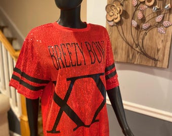 breezy bowl bling jersey dress