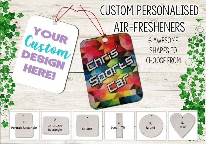 Custom Photo Air Freshener: Personalized Car or Home Scent image 1