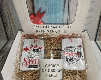 Scented home Gift Set with custom candle design