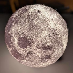 Illuminated 3D Printed Moon Lamp Shade – Glowing Lunar Decor for Fairy Lights, Electric Candles, or Lamps | 10cm & 15cm Sizes
