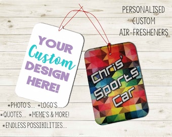 Personalized Photo Air Freshener: Custom Design Car Scent