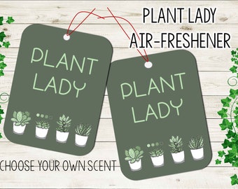 Plant Lady Air Freshener | Green Fingers | Plant Lover | Funny Gift | Present for Plant Lady | Scented Air-Freshener | Last Minute Gift idea