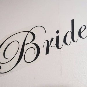 DIY Iron-on Bridal Party Clothing Vinyls | Wedding T-shirt Transfers | HTV | Heat transfer Vinyl | Bride | Bridesmaid | Custom Personalised
