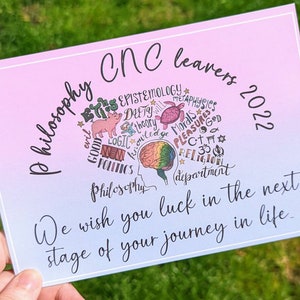A4/A5 Benutzerdefinierte Leavers Postkarten | Lehrer-Kommentarkarte / Sommerurlaub Schulabgänger | Personalisierte Postkarte für College-/Uni-Mitarbeiter