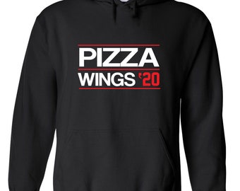 Pizza Wings 2020 election campaign president rally snacks food college party vintage retro new Clothing Apparel Womens T-Shirt